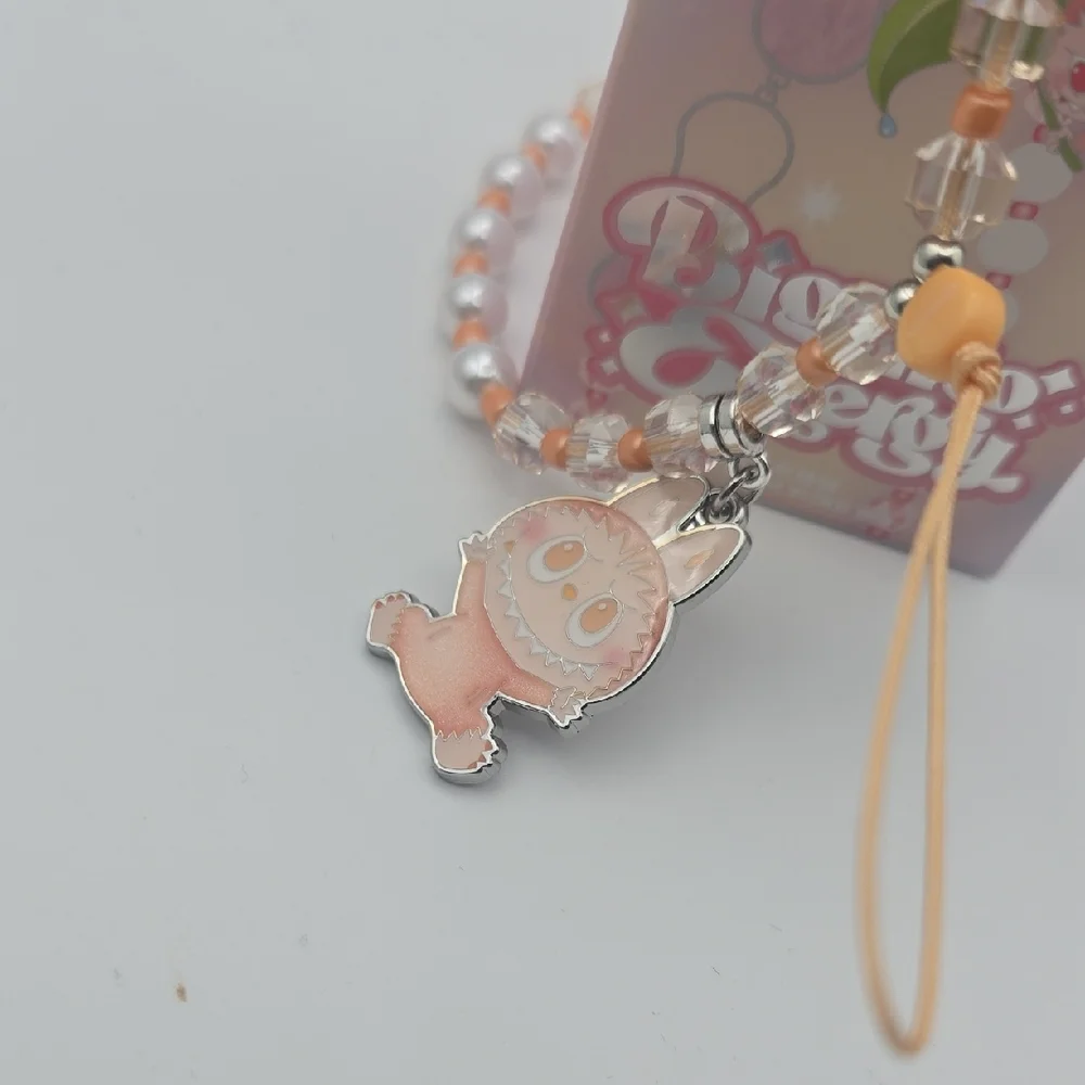 Big Into Energy BIE Happiness Labubu Wristlet Phone Charm (NIB)✨️🧡✨️